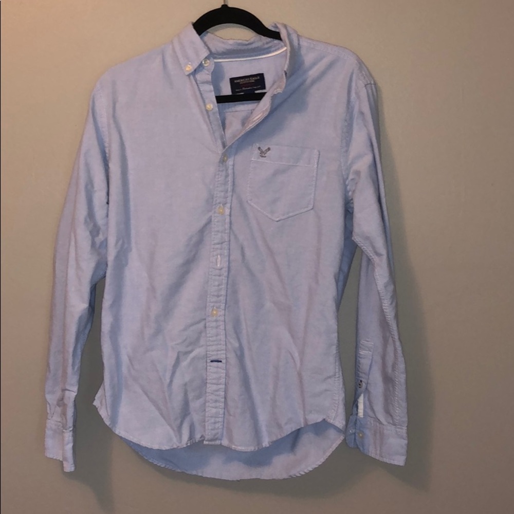 chambray american eagle button up